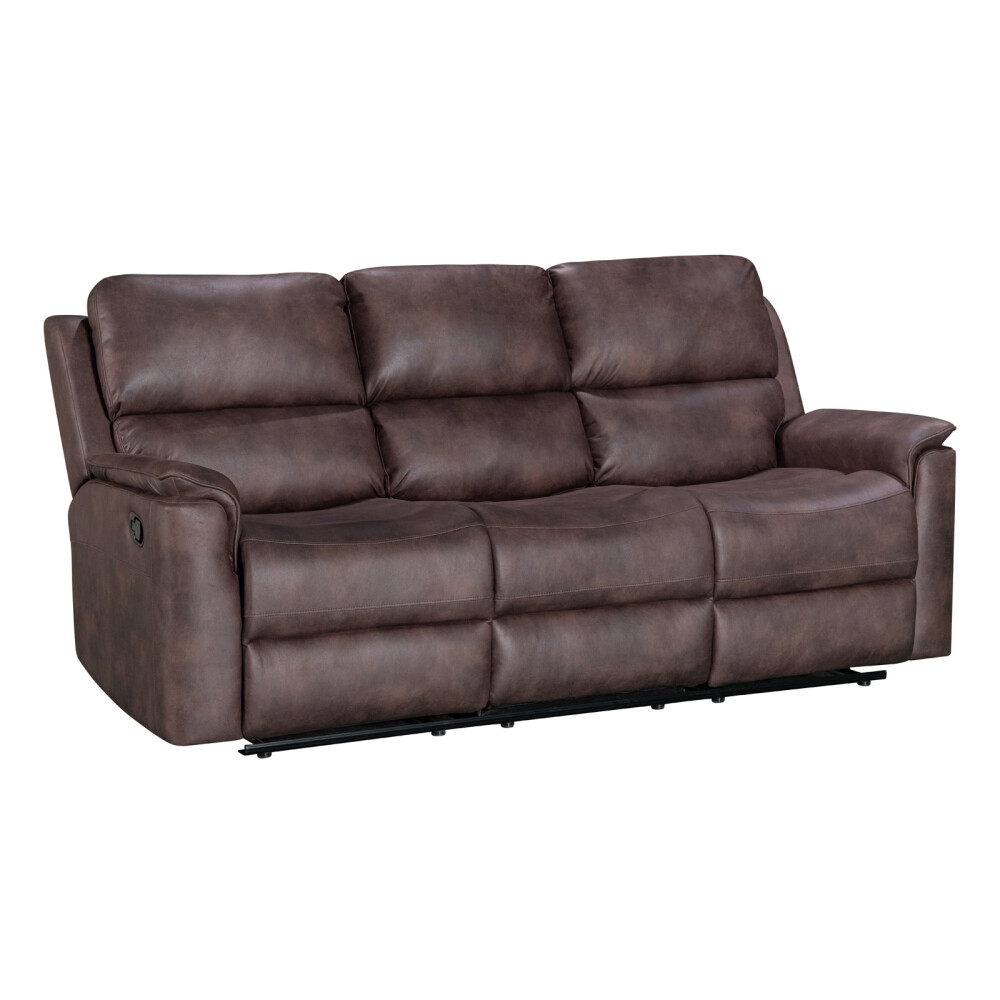 RECLINER MANUAL 3 CUERPOS TELA MARRON LAGOS CHOC.