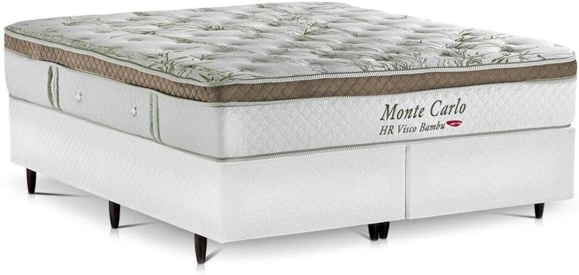 SOMMIER - 2 PLAZAS (2.0 x 2.0 MTS) - MODELO MONTE CARLO - RESORTES POCKET Y ESPUMA HR - PILLOW TOP 