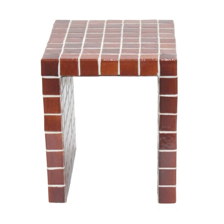 MESA LATERAL CERAMICA ROJO ILIOS BORDEAUX