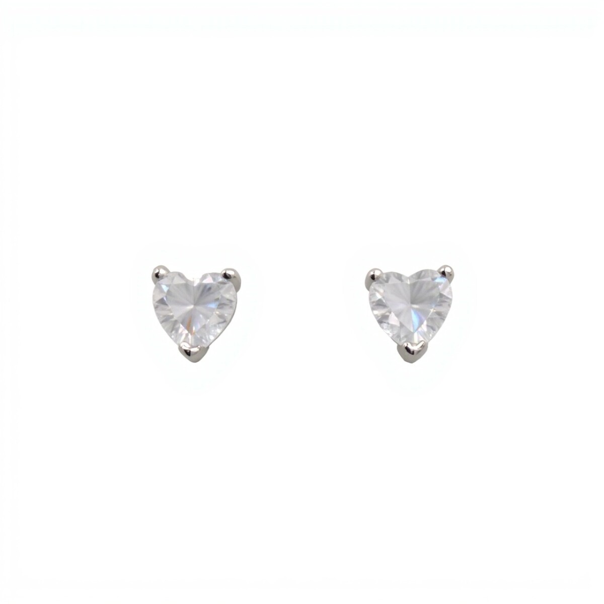 Caravanas Corazón-Plata 925-Piedra Zirconia-CA3103 - conpiedra 