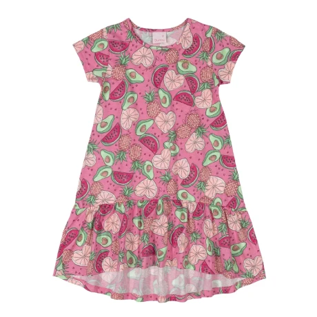 Vestido Frutas Rosado Vestido con flores