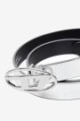 CINTURÓN LOGO D CUERO BRILLO Plata