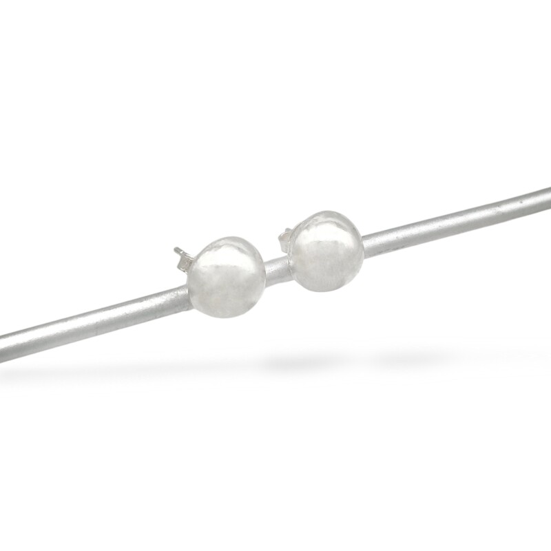 Caravanas media bola-Plata 925-Sin Piedra-CA3573 sinpiedra