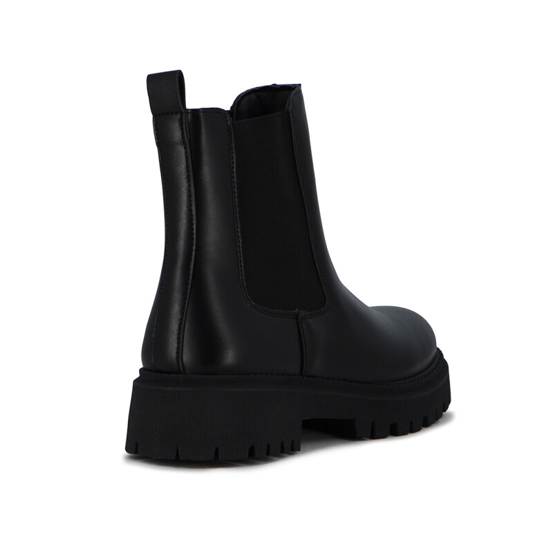Darkness Botin De Dama Casual Con Elastico Suela Baja Negro