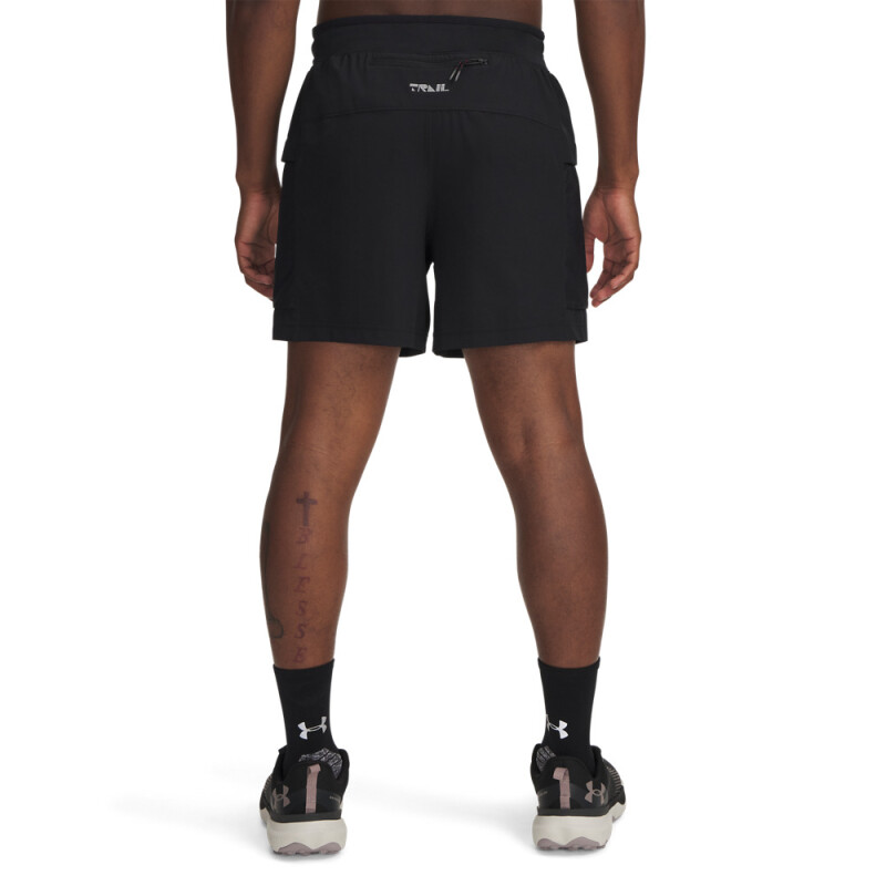 UA TRAIL RUN 5'' SHORTS-GRY BLK-002