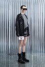 CHAQUETA EFECTO PIEL Negro