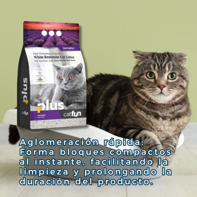 ARENA AGLOMERANTE CAT FUN LAVANDA 4 KGS ARENA AGLOMERANTE CAT FUN LAVANDA 4 KGS