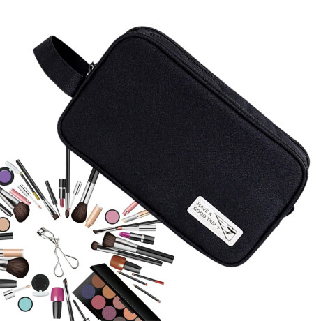 Neceser Organizador Mano p/ Viaje Bolso Maquillaje Cosmética Negro