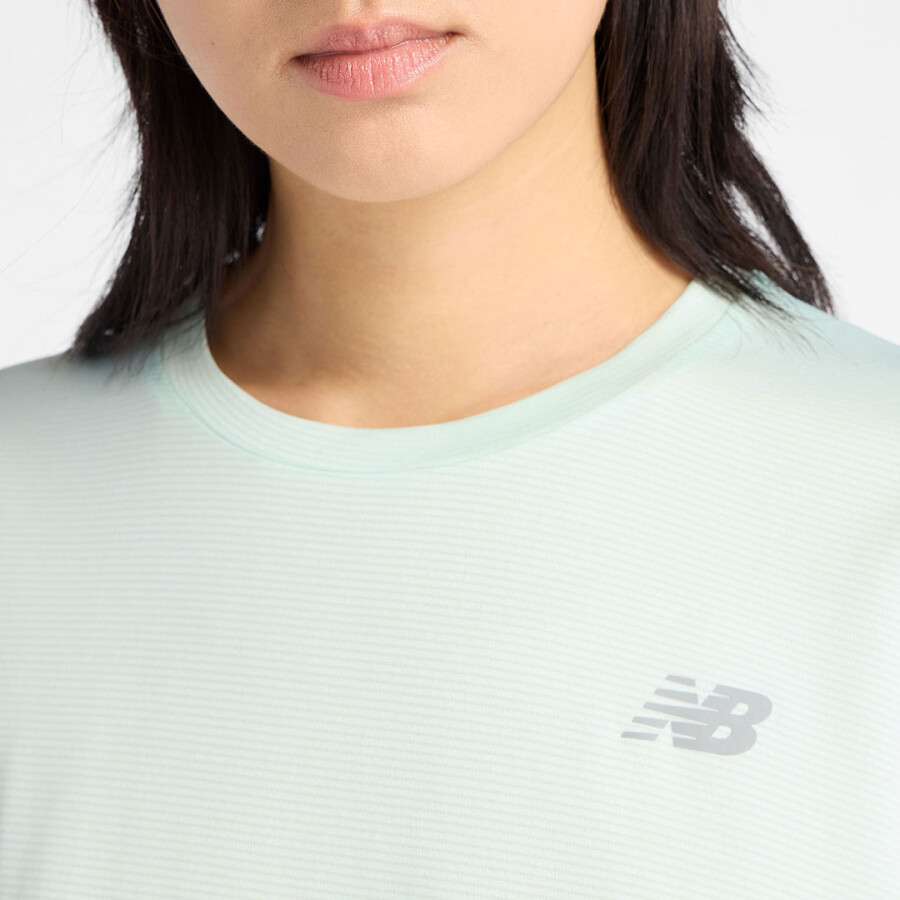 Remera de Mujer New Balance Se Poly Knit Verde - Claro