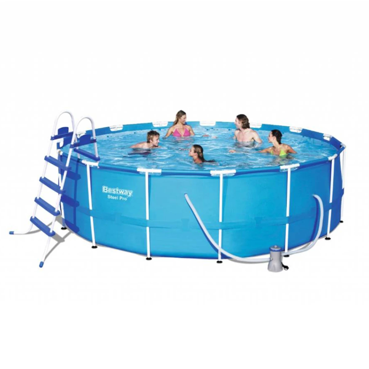 PISCINA BESTWAY Estructural 16.015 L con Bomba + Filtro + Cobertor + Escalera 