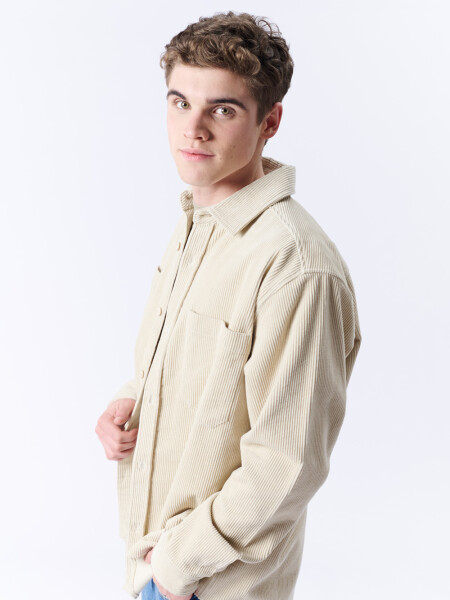 Sobrecamisa de pana Beige