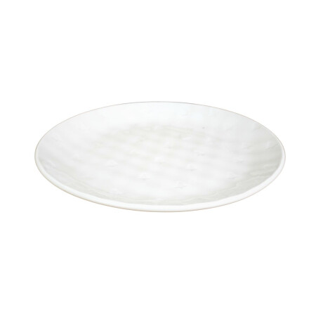 Plato llano de ceramica con labrado de pinos Plato llano de ceramica con labrado de pinos
