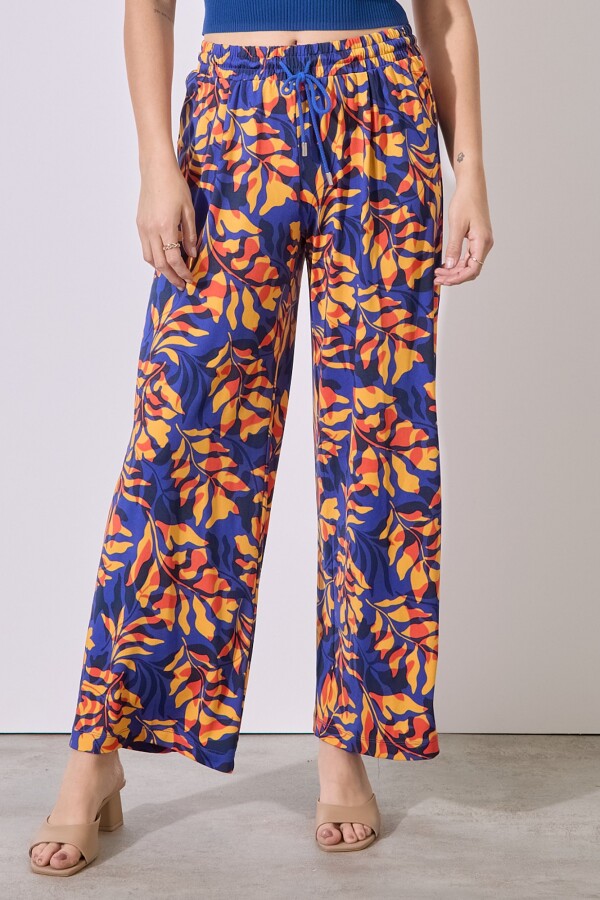 Pantalon Printed MULTI/AZUL