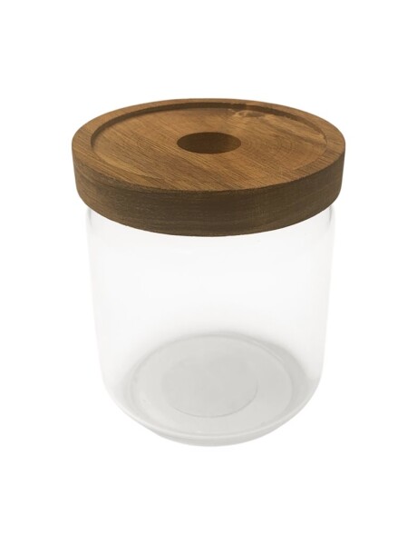 RECIPIENTE BOROSILICATO 400ML TAPA MADERA ACACIA D9XH10CM RECIPIENTE BOROSILICATO 400ML TAPA MADERA ACACIA D9XH10CM