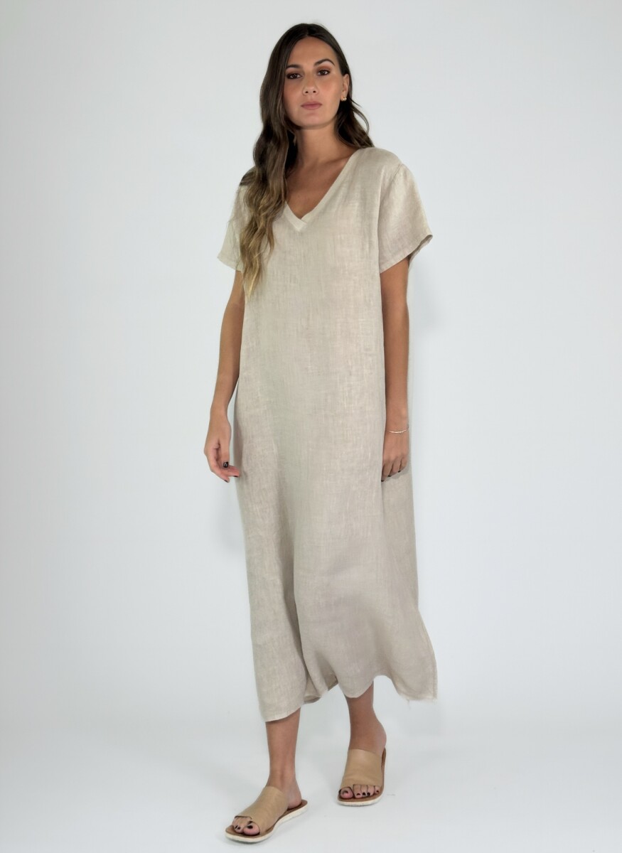 VESTIDO SCALA - BEIGE 