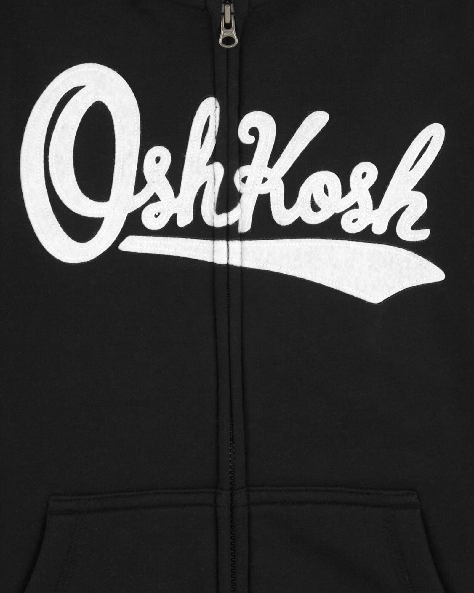 Campera de algodón, con capucha y logo, negra Campera de algodón, con capucha y logo, negra