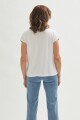 Blusa frente estampado blanco