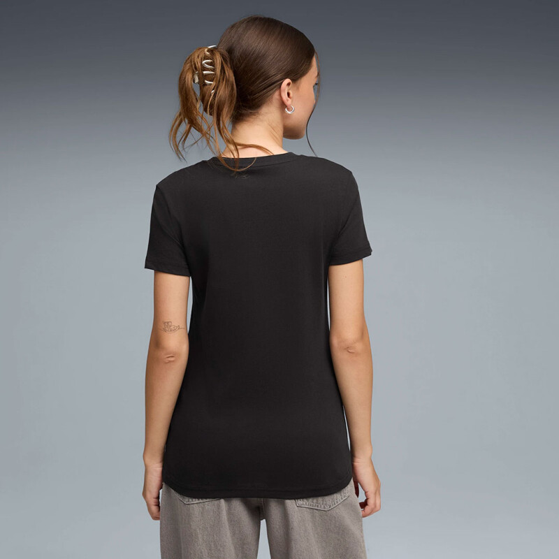 Remera de Mujer Puma Ess Centered Cat Logo Tee Negro