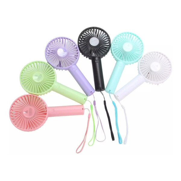 Mini Ventilador Usb De Mano Portátil O De Mesa Recargable Variante Color Celeste