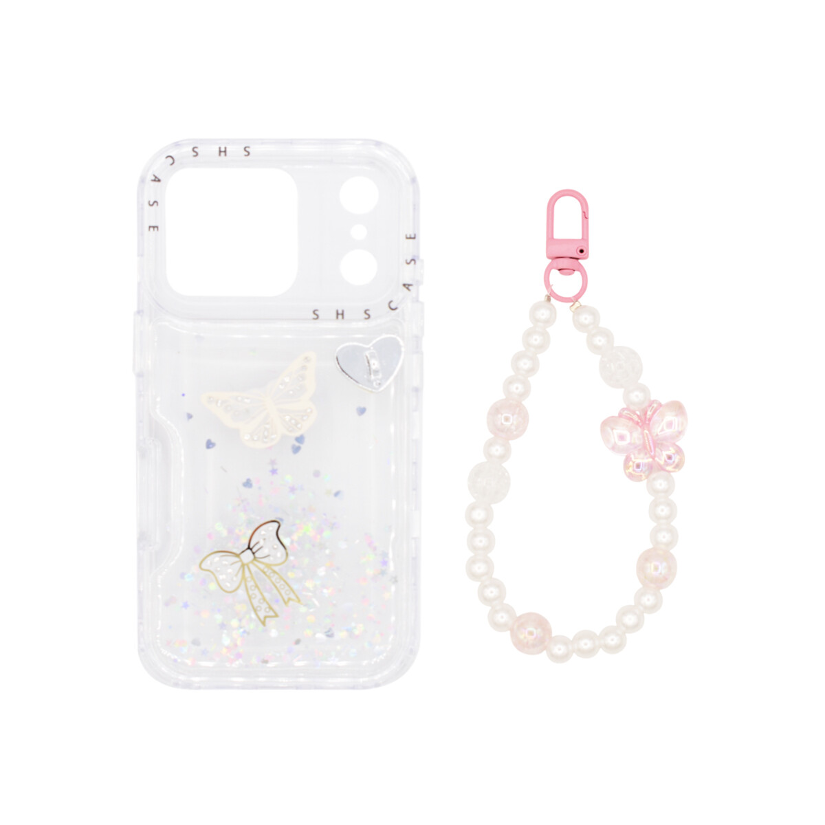 Protector para iPhone 17 Pro Max transparente diseño mariposa 