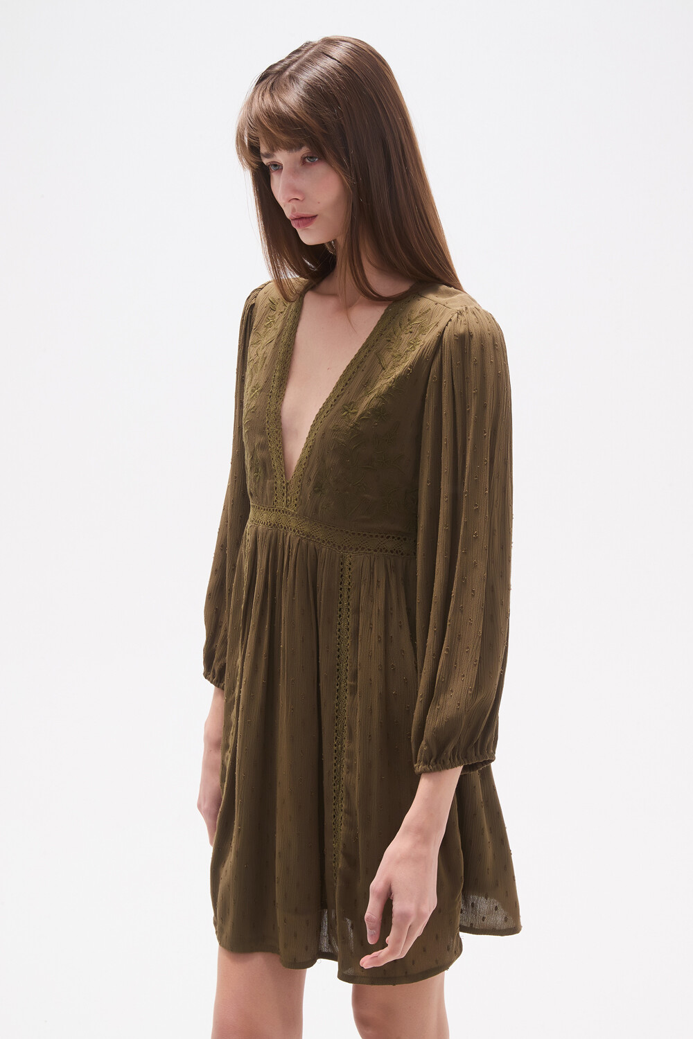 Vestido Bothei Verde Oliva Oscuro