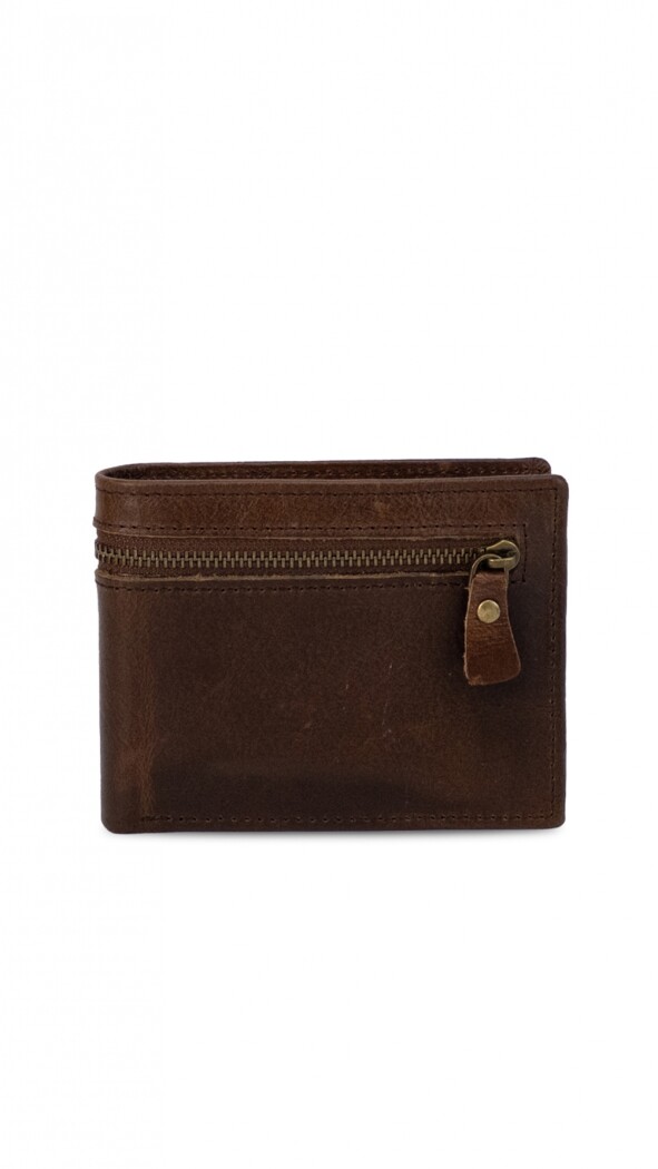 BILLETERA CUERO WOOLF CAOBA