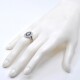 Anillo oro 18k blanco, brillantes y zafiros Anillo oro 18k blanco, brillantes y zafiros