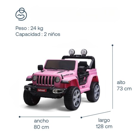 Jeep a Batería Bebesit Renegade 12v Luces ROSA