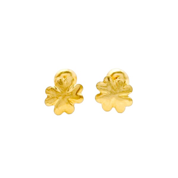 Abridores Trébol-Oro 18k-Sin piedra-AB9540 sinpiedra