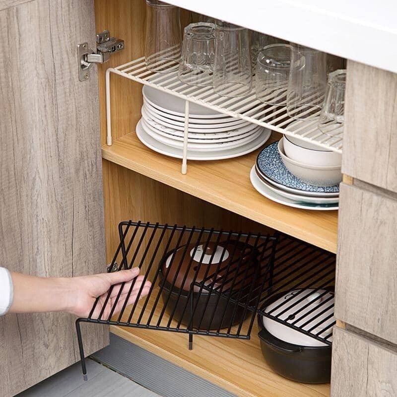 Estante organizador alacena extensible cocina baño Blanco