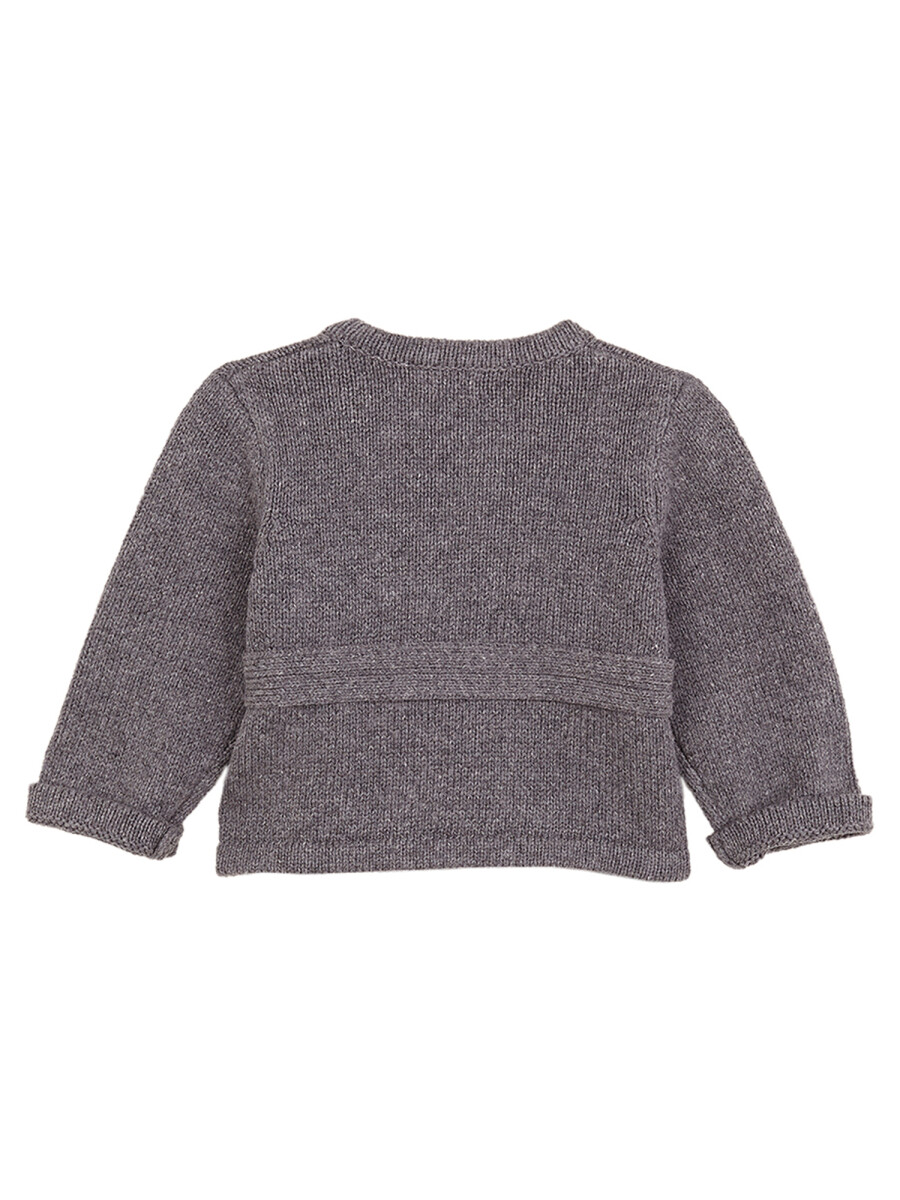 Chaqueta De Punto G Gris Melange