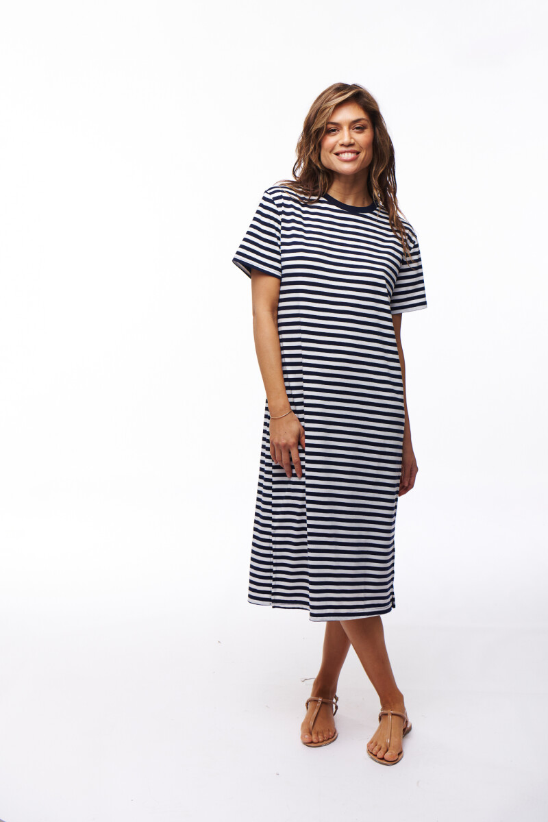 VESTIDO DAISY AZUL RAYAS
