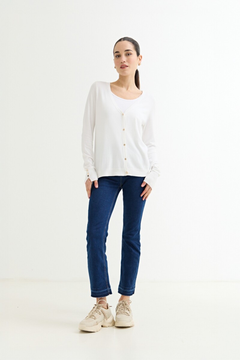 Cardigan básico BLANCO