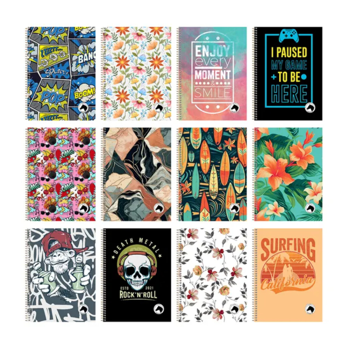 CUADERNOLA CABALLITO 100 HOJAS - TAPA DURA - PACK 6 UNID. 