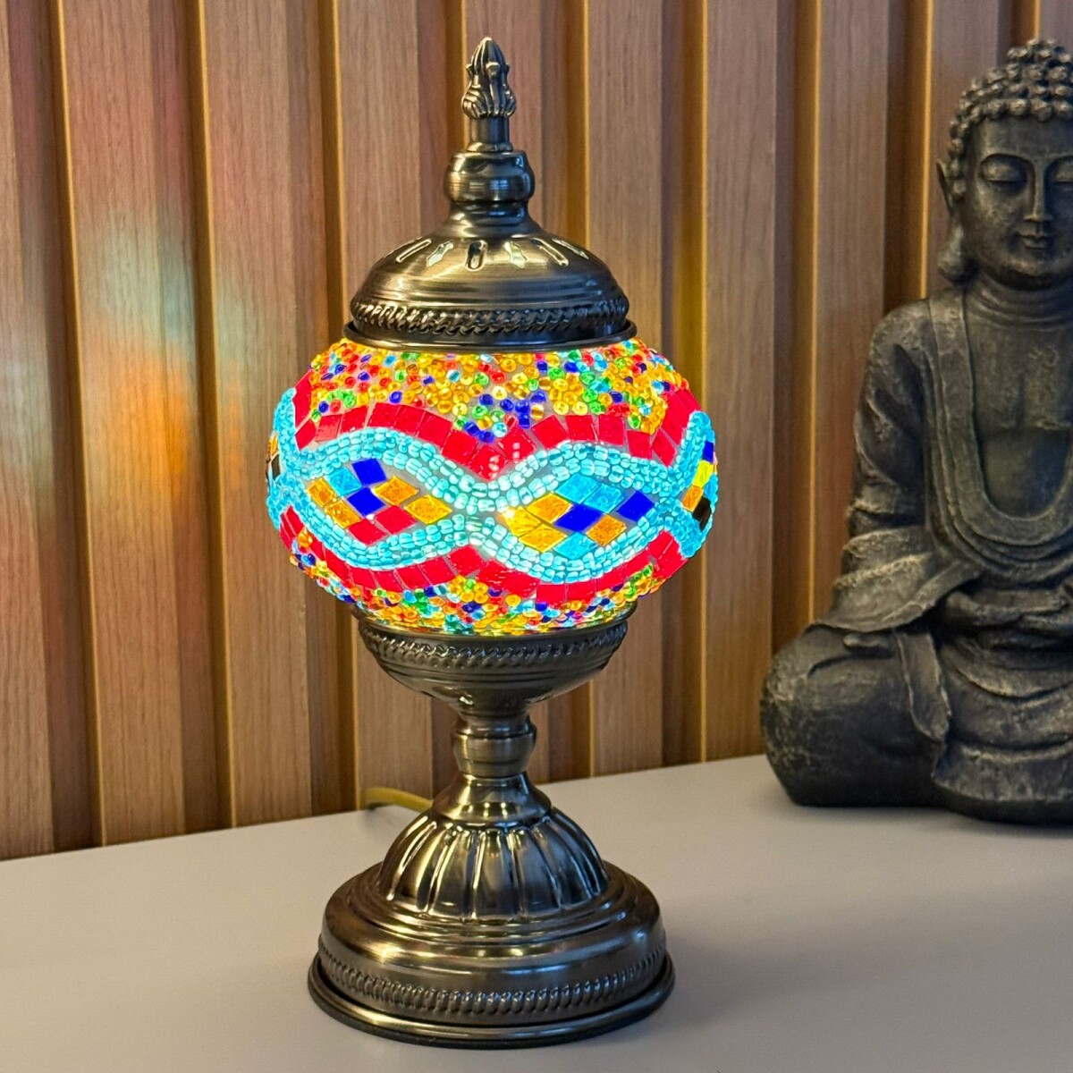 Lámpara De Mesa Turca / Marroquí Alto 28cm x Ø 14cm 