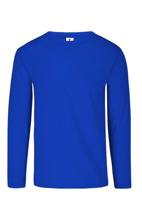 Camiseta a la base dry fit manga larga Azul Royal