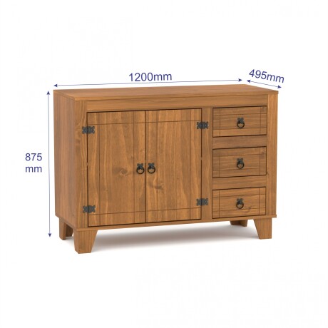 Tapa para bajo mesada 120 cm Roble