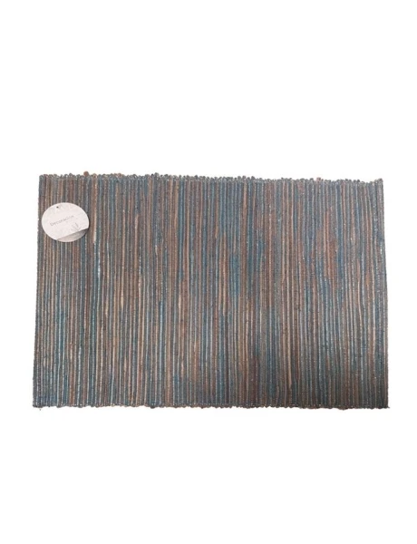 INDIVIDUAL JACINTO DE AGUA 35x48CM PLATA/AZUL INDIVIDUAL JACINTO DE AGUA 35x48CM PLATA/AZUL