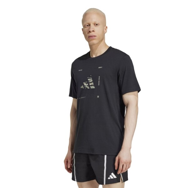 Remera Adidas Climacool Training Camo Logo Graphic Negro