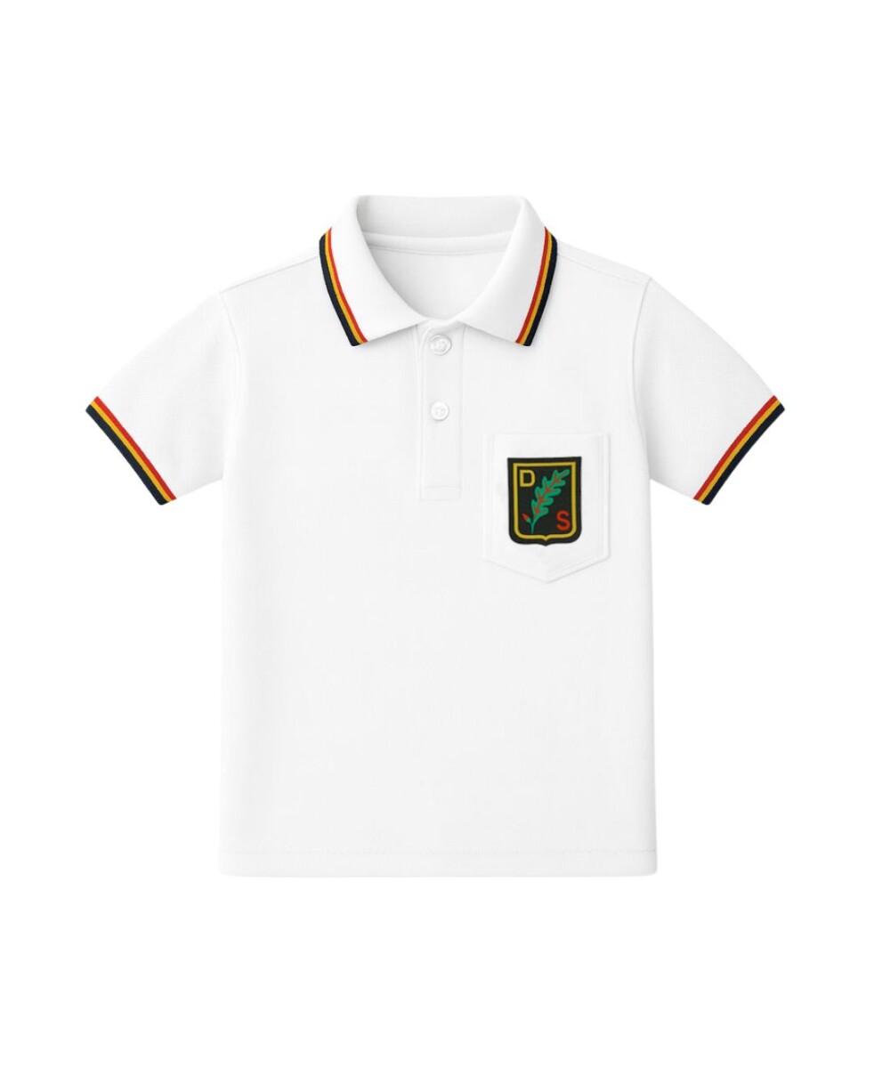Remera Polo manga corta Colegio Alemán - Blanco 