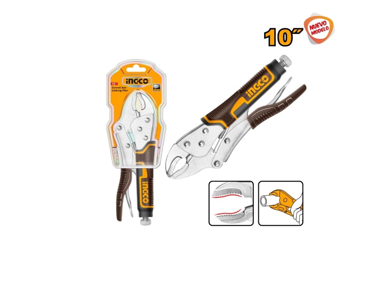 PINZA MORZA ECO 10" INGCO CURVA 