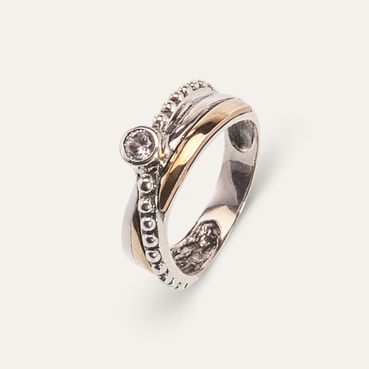 Anillo Ava - Plata y Oro 