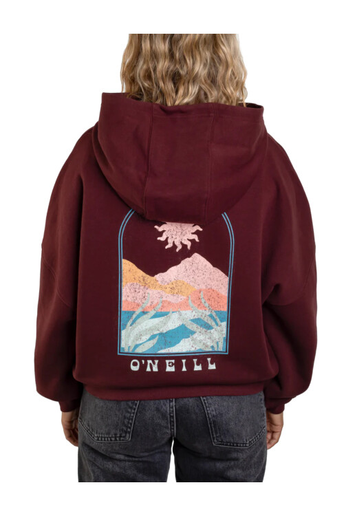 Canguro O'Neill Woman Retro Landscape Oversize Bordó