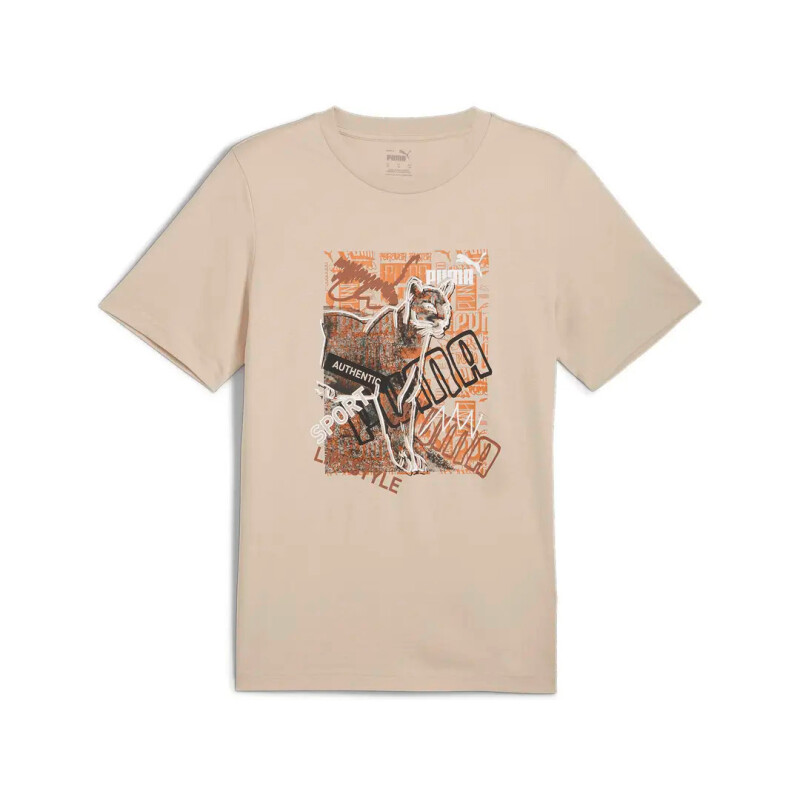 Camiseta Photoprint Tee de Hombre Crema