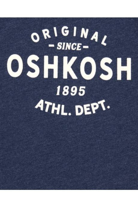 Remera de algodón, con logo, azul marino. Talles 2-5T Sin color