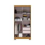 COMBO DORMITORIO – ROPERO 2 PUERTAS CORREDIZAS + CÓMODA ZAPATERA MARROCO OFF WHITE