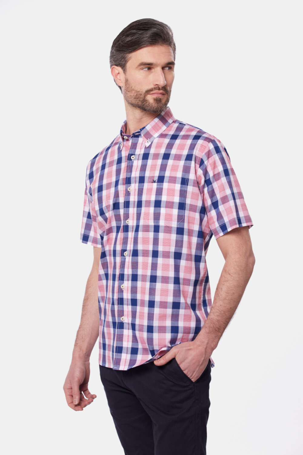 CAMISA A CUADROS Azul