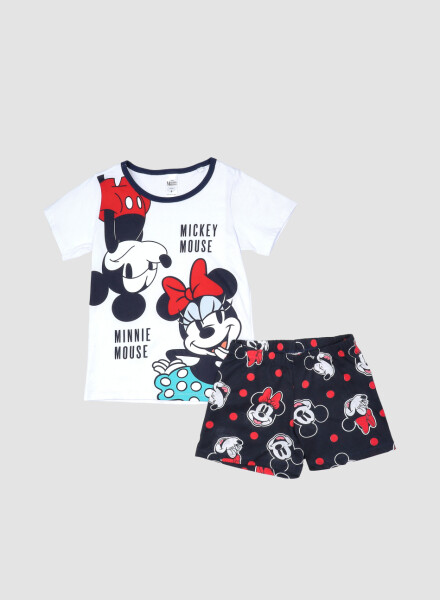 Pijama infantil minnie & mickey Blanco