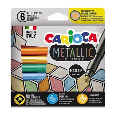 Marcador Carioca Metallic Grueso x6 Marcador Carioca Metallic Grueso x6