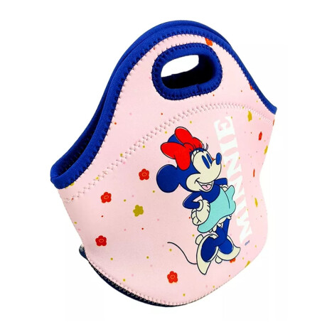 Lunchera de Neopreno Brio Bolso Térmico Bebida Comida c/ Asa Minnie Rosa Claro